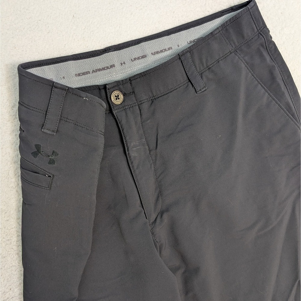Under Armour Stretch‎ Pants Mens 38x30 Match Play Golf Pants Black Lightweight